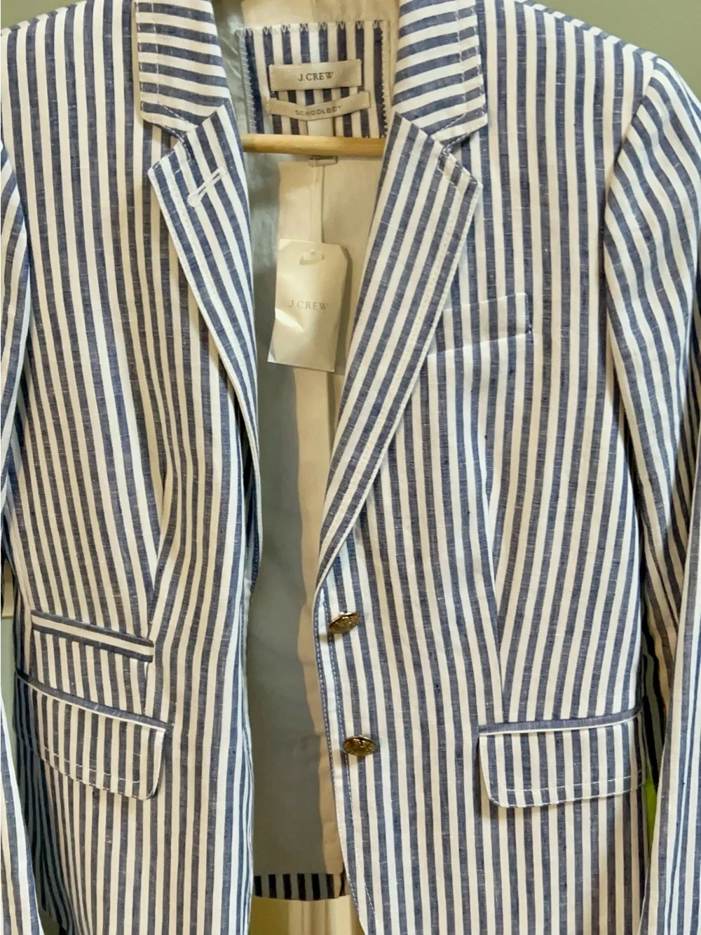 J. Crew Striped Navy and White